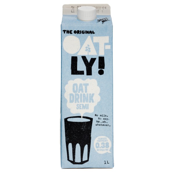 1 litre Litre Oatly Oat Semi Carton